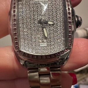 Invicta Baby Lupah Real Diamond Face & Bezel Women's 34mm Swiss Made Watch #2683